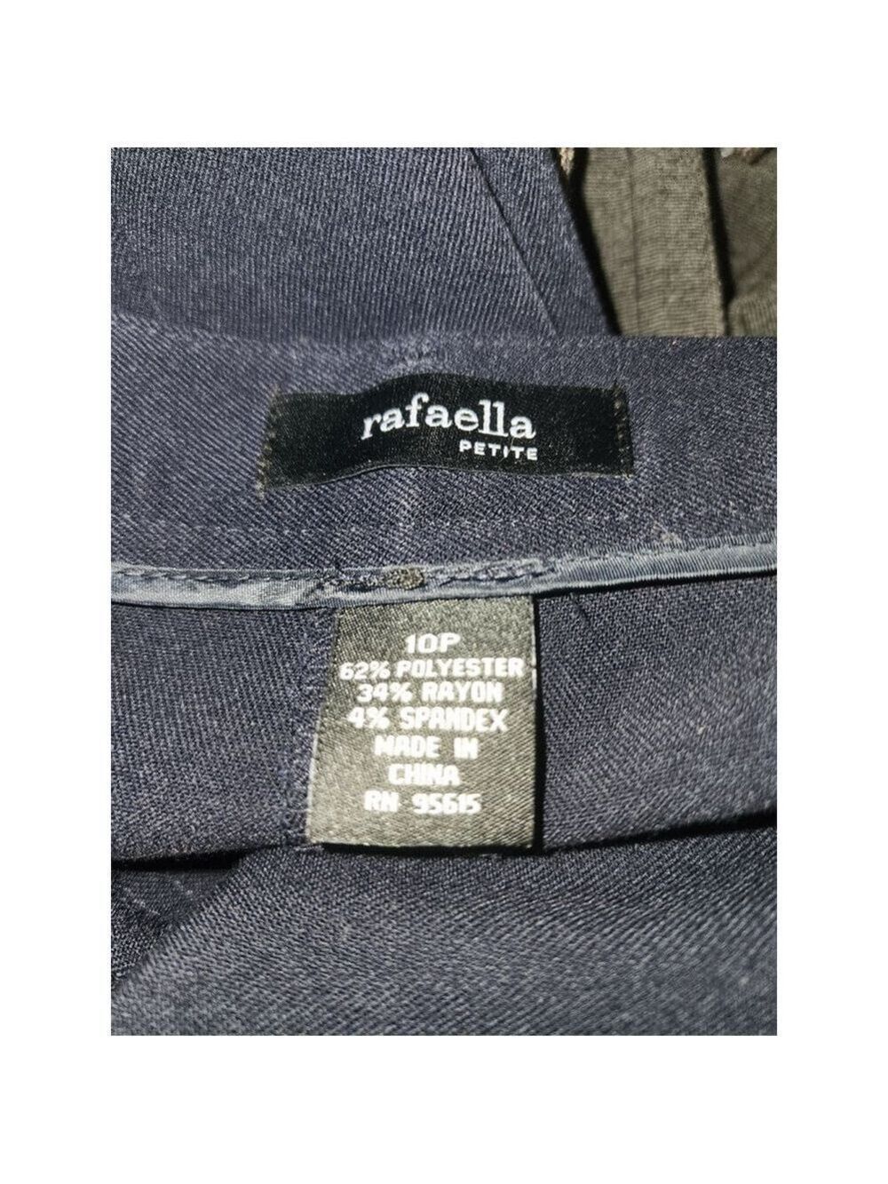 Women rafaella Petite Pants Size 10P Blue - Picture 5 of 5
